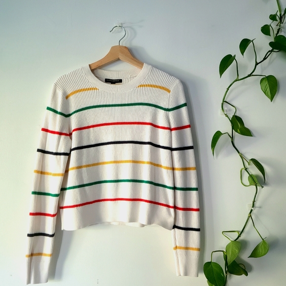 Banana Republic striped cropped sweater - Picture 2 of 2